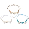 3Pcs 3 Styles Adjustable Braided Beads Bracelets Sets for Women BJEW-JB11164-1