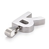 Non-Tarnish 304 Stainless Steel Letter Pendants STAS-H127-R-P-3