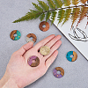 Transparent Resin & Walnut Wood Pendants RESI-CJ0001-75-4