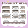 Gorgecraft 60Pcs 3 Style Number 9 Shaped Alloy Bra Strap Hooks for Sewing DIY-GF0009-30B-2