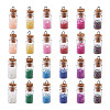 Glass Wishing Bottle Pendant Decorations GLAA-TA0001-08-9