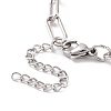 Tarnish Resistant 304 Stainless Steel Paperclip Chain Bracelet for Men Women BJEW-E031-03P-01-3