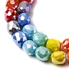 Electroplate Opaque Glass Beads Strands GLAA-Q009-05C-3
