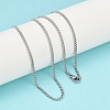 Tarnish Resistant Women's 304 Stainless Steel Twisted Chain Necklaces STAS-O037-58P-1