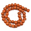 Handmade Fancy Antique Glazed Porcelain Ceramic Round Beads Strands PORC-L019-8mm-03-3