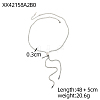 Square 304 Stainless Steel Y-shaped Necklaces for Women STAS-OY013-91P-2