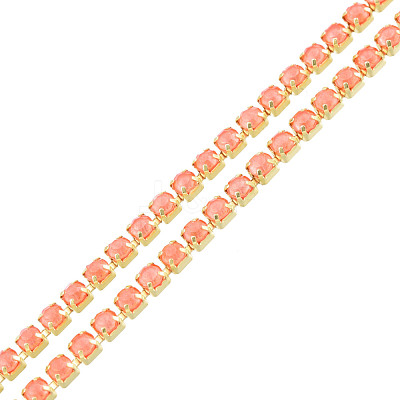 Brass Rhinestone Strass Chains CHC-N017-003B-B03-1