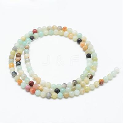 Natural Flower Amazonite Bead Strands G-R172-3mm-17-1