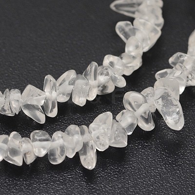Chips Natural Quartz Crystal Beads Strands G-N0164-30-1