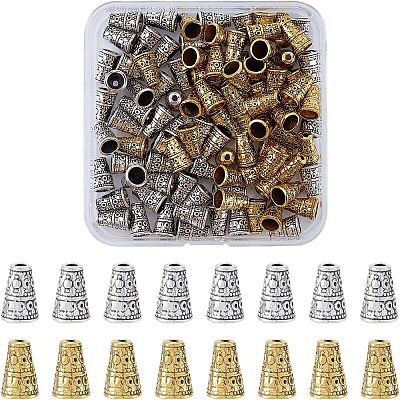 Tibetan Style Alloy Bead Cone PALLOY-FH0001-47-NR-1