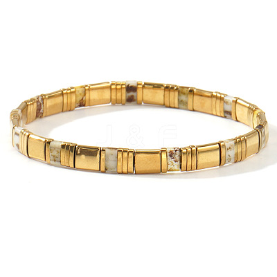 Glass Seed Beads Stretch Bracelets for Women MR9301-9-1