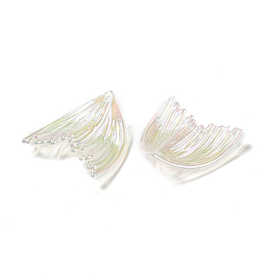 UV Plating Rainbow Iridescent Transparent Acrylic Pendants PACR-M002-09C-1