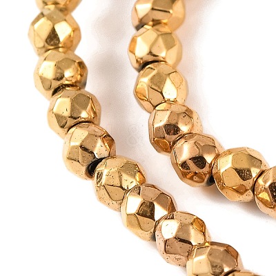 Electroplated Synthetic Non-magnetic Hematite Beads Strands G-H027-B01-02-1