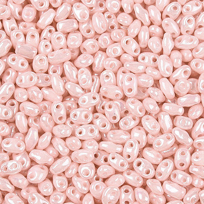 Opaque Colours Luster Glass Seed Beads SEED-T006-02G-1