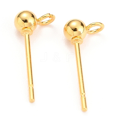 316L Surgical Stainless Steel Round Ball Stud Earring Post X-STAS-Z035-02G-H-1