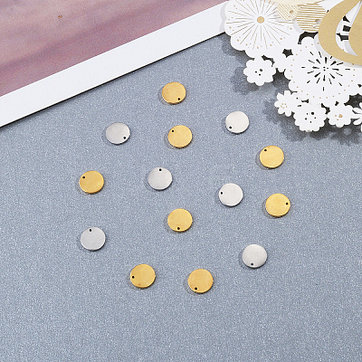 20Pcs 2 Colors 304 Stainless Steel Stamping Blank Tag Charms STAS-CJ0001-155-1