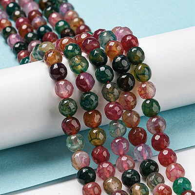 Natural Agate Beads Strands G-C082-A01-13-1