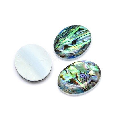 Paua Shell Oval Cabochons SSHEL-E553-18B-1