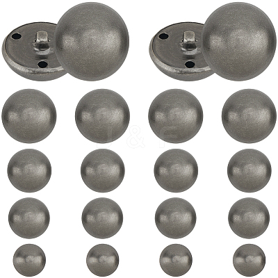 40Pcs 3-Hole Brass Buttons BUTT-CY0001-18B-1
