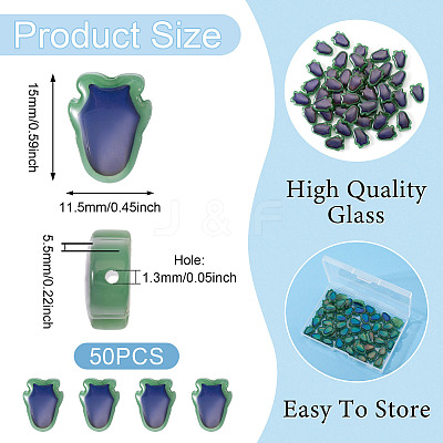 50Pcs Glass Beads GLAA-TA0003-71-1