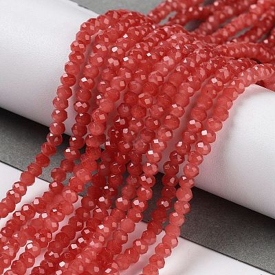 Baking Paint Imitation Jade Glass Bead Strands DGLA-A034-J2MM-A32-1