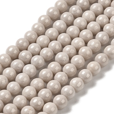 Cubic Zirconia Imitation Pearl Bead Strands ZIRC-P109-03C-01-1