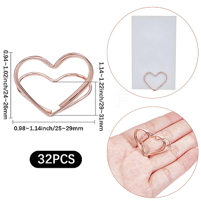 32Pcs Mini Iron Place Card Holders ODIS-SP0001-08RG-1