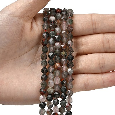 Natural African Bloodstone Beads Strands G-Z119-A28-01-1