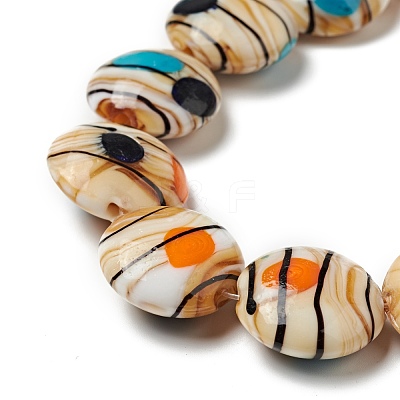 Handmade Lampwork Beads Strand LAMP-C008-06A-1