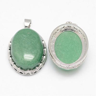 Natural Green Aventurine Pendants G-D851-41-1