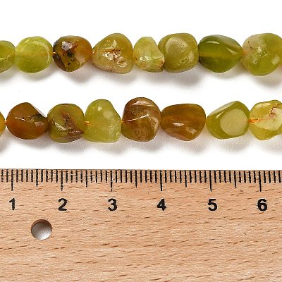 Natural Yellow Green Opal Beads Strands G-P497-01E-34A-1
