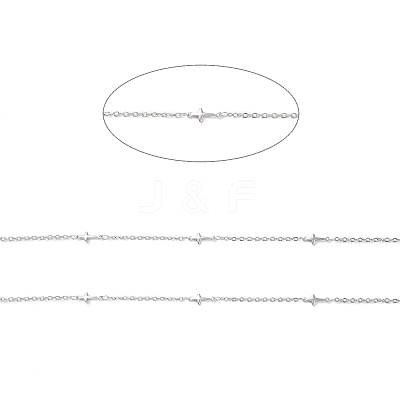 Tarnish Resistant 304 Stainless Steel Cross Link Chains CHS-G027-10P-1