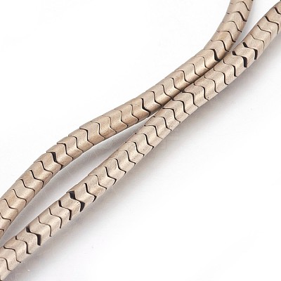 Electroplated Non-magnetic Synthetic Hematite Beads Strands G-P423-01-1
