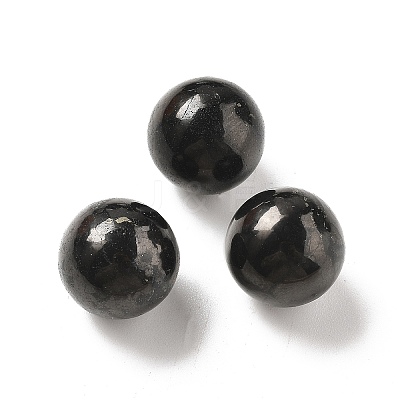 Natural Shungite Sphere Beads G-F675-01-A-1