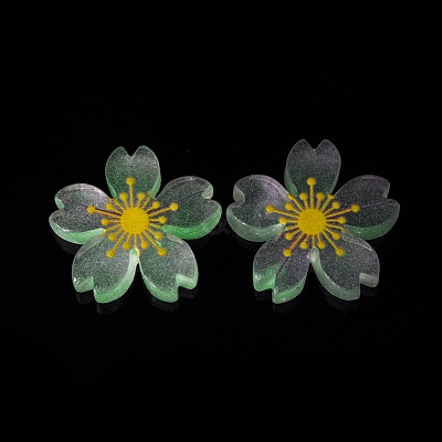 Luminous Resin Cabochons RESI-G030-01A-1