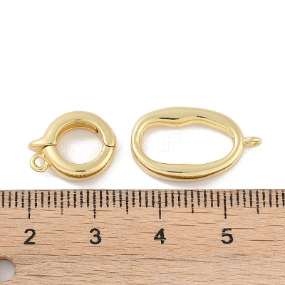 Rack Plating Brass Fold Over Clasps KK-A224-27B-G-1