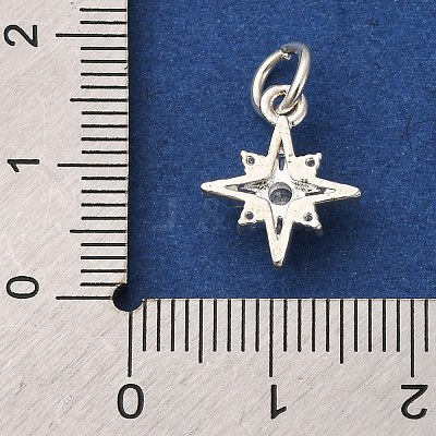 Brass Micro Pave Cubic Zirconia Pendants KK-D378-12S-1