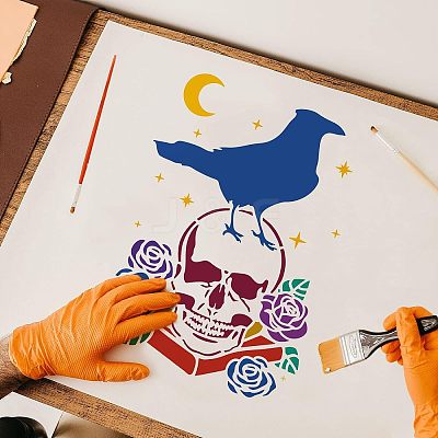 Plastic Reusable Drawing Painting Stencils Templates DIY-WH0202-266-1