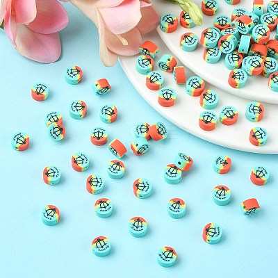 Handmade Polymer Clay Beads CLAY-CJC0001-02-1