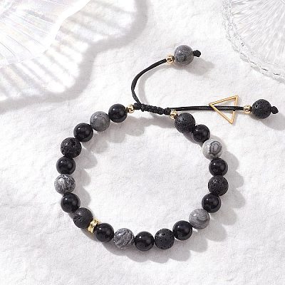 Natural Lava Rock BJEW-JB13014-1