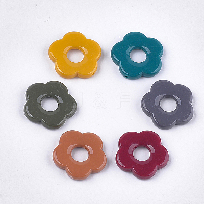 50Pcs Opaque Acrylic Pendants SACR-SP0001-41-1