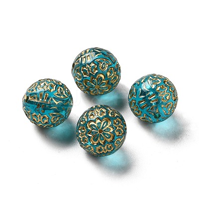 Transparent Plating Acrylic Beads OACR-L013-022-1