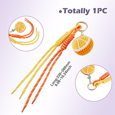 Polyester Pendant Keychains KEYC-TADJ0001-06C-1