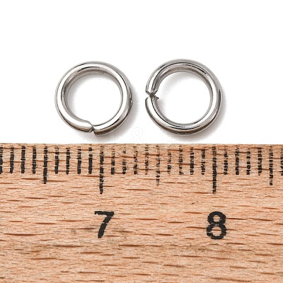Tarnish Resistant 304 Stainless Steel Open Jump Rings STAS-E067-08-7mm-1