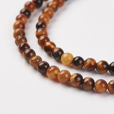 Natural Tiger Eye Bead Strand X-G-G680-48-1