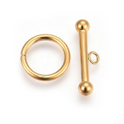 304 Stainless Steel Toggle Clasps STAS-I100-02G-1
