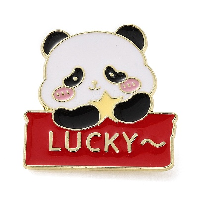 Panda Theme Enamel Pins JEWB-B030-03A-G-1