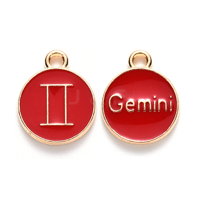 Alloy Enamel Pendants ENAM-S124-01A-07I-1