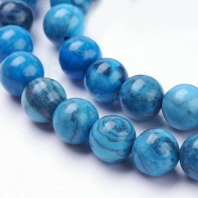 Natural Map Stone/Picasso Stone/Picasso Jasper Beads Strands X-G-F520-43-8mm-1