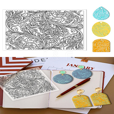 Silicone Clay Texture Mat AJEW-WH0447-023-1